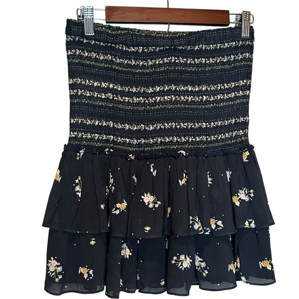 Dolan Mini Skirt Size Women’s Small Whimsigoth Eleanor Black Floral Multi - Picture 7 of 10